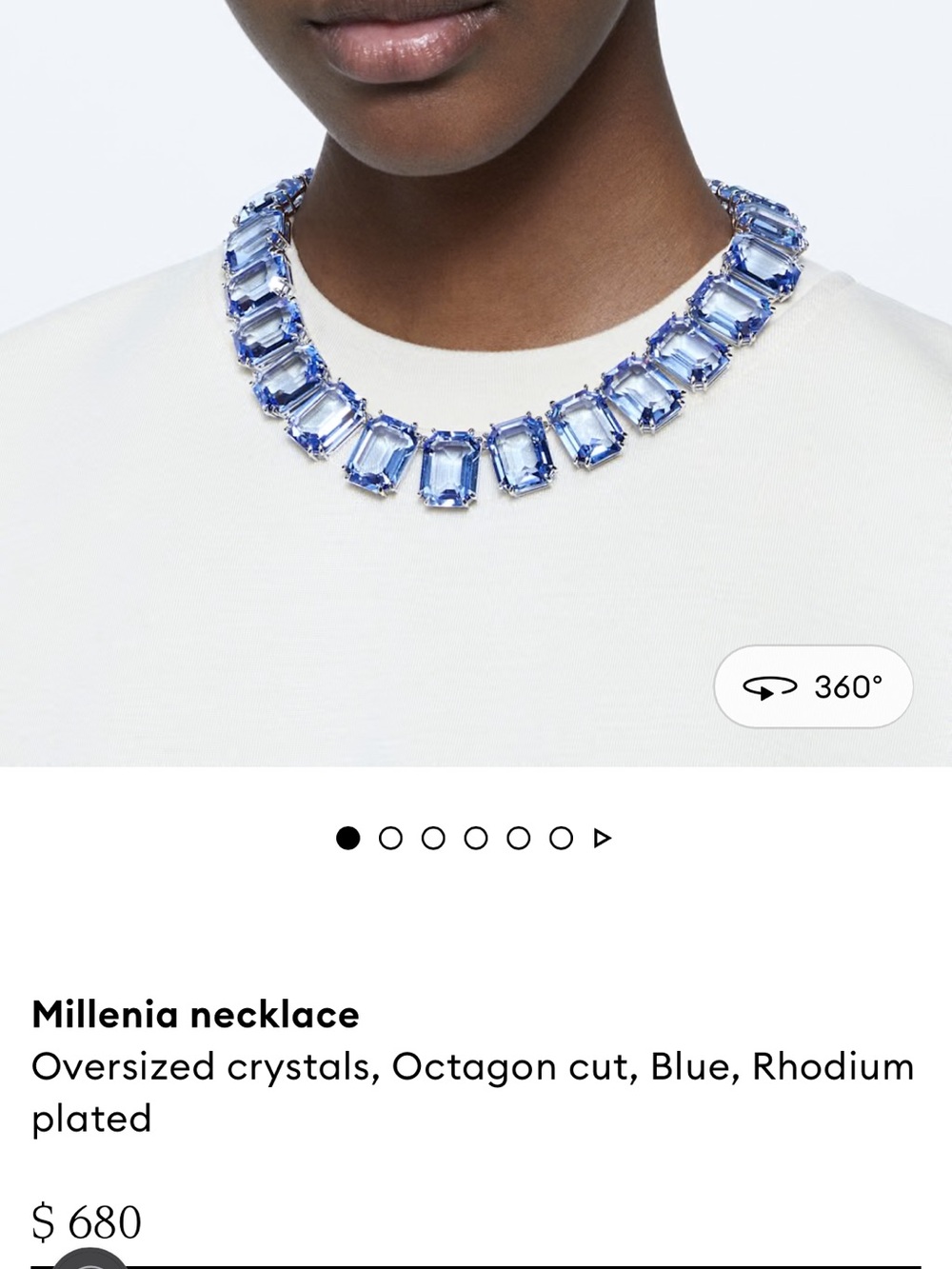 Swarovski Blue Millenia Necklace Originally $680 - Picture 3 of 6